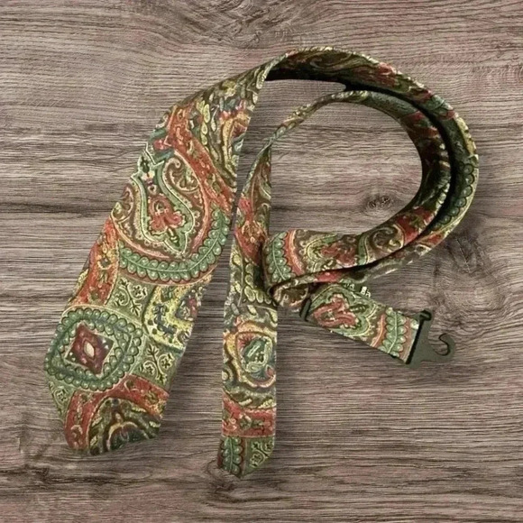 ✅💎Men’s  London Fog Silk Tie Necktie Green Gold Taupe - Picture 1 of 11